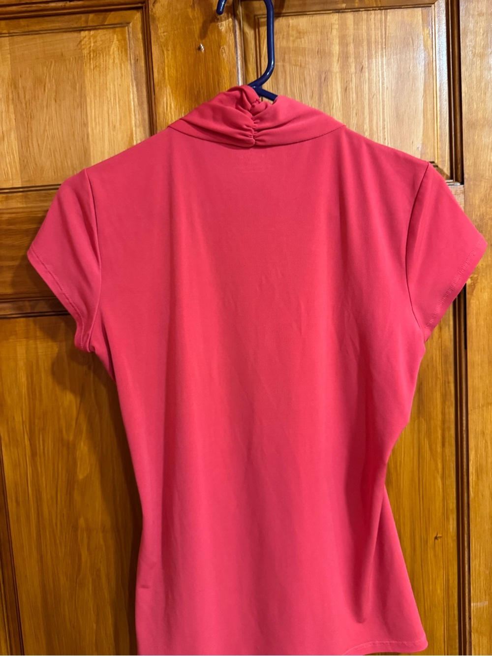 Grace Pink Tie-Neck Short Sleeve Blouse - Picture 2 of 3